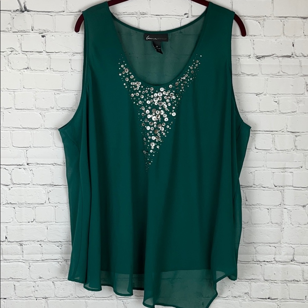 Lane Bryant Sheer Asymmetrical Top